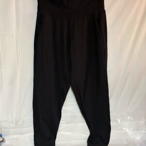 Athleta Navy Tapered Jogger Pants with Zipper Pockets